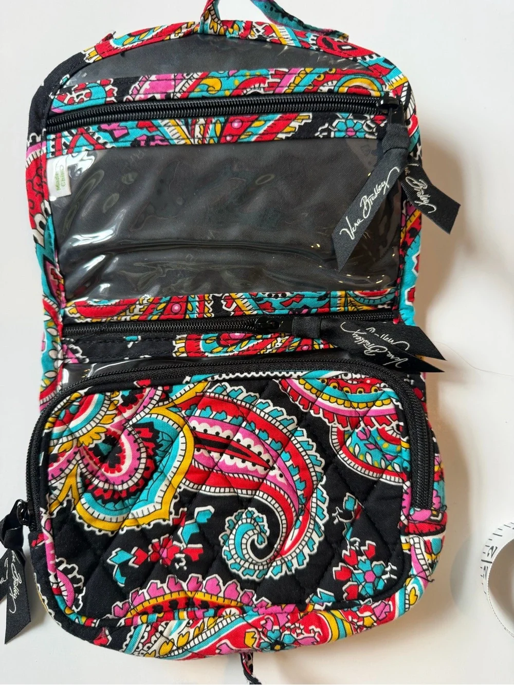 Vera Bradley Black Paisley Travel Organizer
